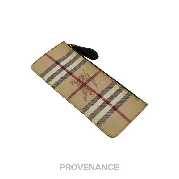 🔴 Burberry Zip Pouch - Haymarket Check Chocolate Brown - Picture 6 of 8